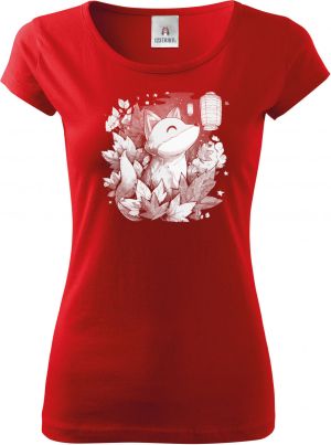 Liška a lampion, bílý potisk