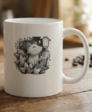 Liška a lampion, černý potisk