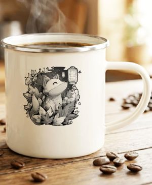 Liška a lampion, černý potisk