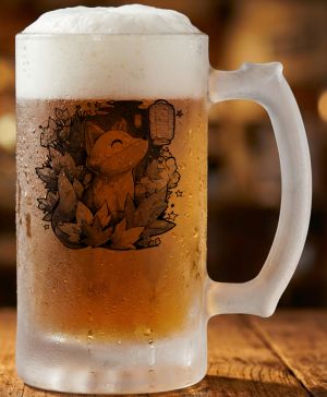 Liška a lampion, černý potisk