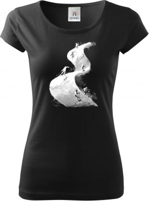 Lyžařská vlna, bílý tisk