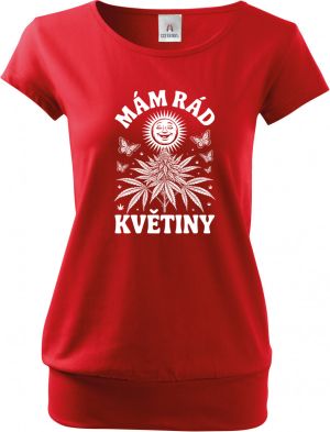 Mám rád květiny, bílý potisk