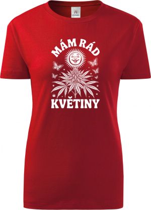Mám rád květiny, bílý potisk