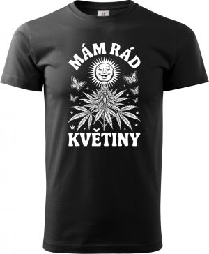 Mám rád květiny, bílý potisk