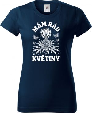 Mám rád květiny, bílý potisk