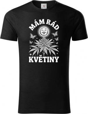 Mám rád květiny, bílý potisk