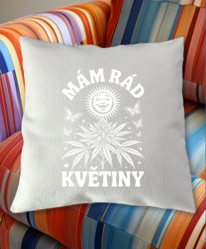 Mám rád květiny, bílý potisk
