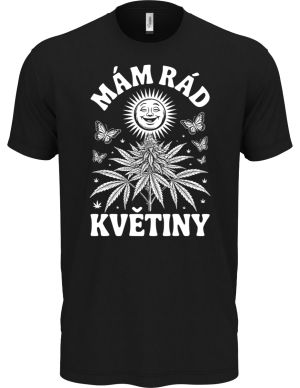 Mám rád květiny, bílý potisk