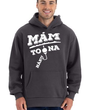 Mám to na háku. Bílý tisk.