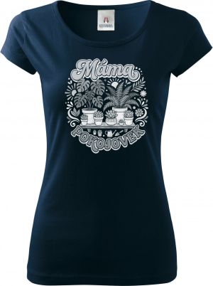 Máma pokojovek, bílý tisk