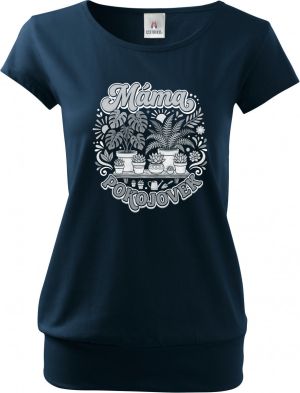 Máma pokojovek, bílý tisk