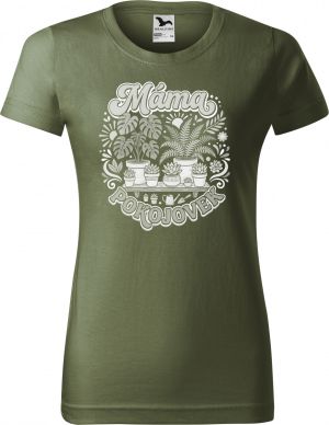 Máma pokojovek, bílý tisk