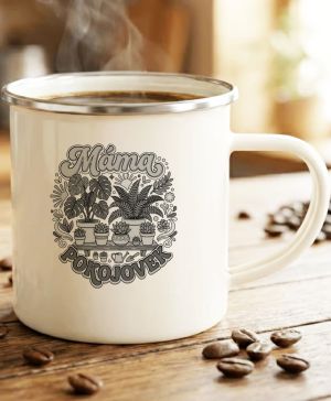 Máma pokojovek, černý tisk