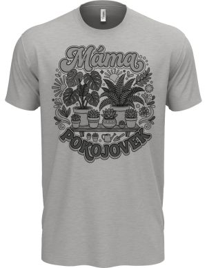 Máma pokojovek, černý tisk