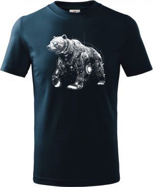 Medvěd-Grizzly-Tech, bílý potisk