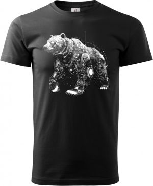 Medvěd-Grizzly-Tech, bílý potisk