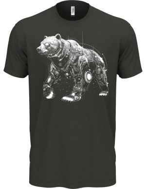 Medvěd-Grizzly-Tech, bílý potisk