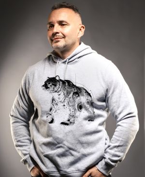 Medvěd-Grizzly-Tech, černý potisk