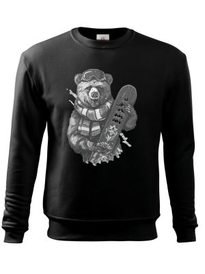 Medvěd snowboardista,bílý potisk