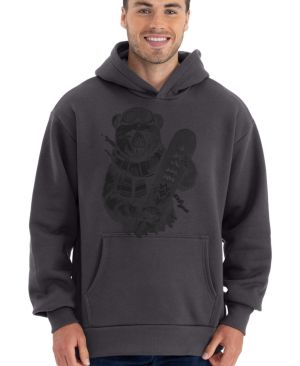 Medvěd snowboardista,černý potisk