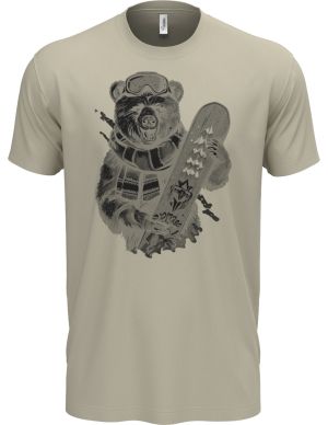 Medvěd snowboardista,černý potisk