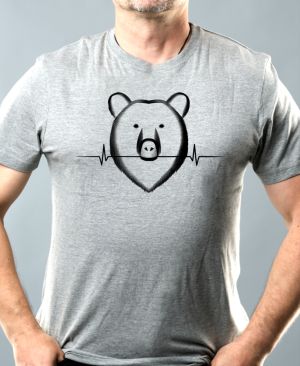 Medvědí EKG, černý potisk