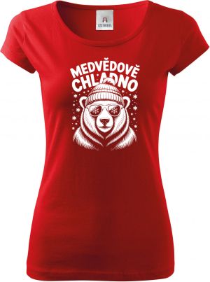 Medvědově chladno, bílý potisk
