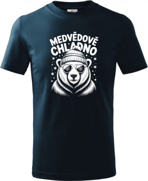 Medvědově chladno, bílý potisk