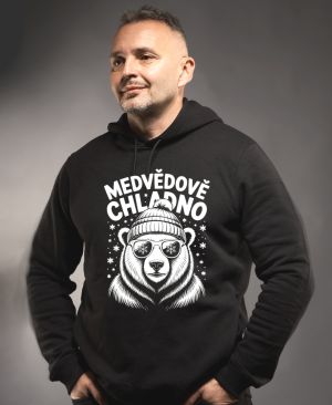 Medvědově chladno, bílý potisk