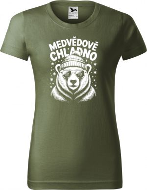 Medvědově chladno, bílý potisk