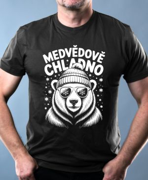 Medvědově chladno, bílý potisk