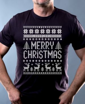 Merry Christmas, bílý tisk