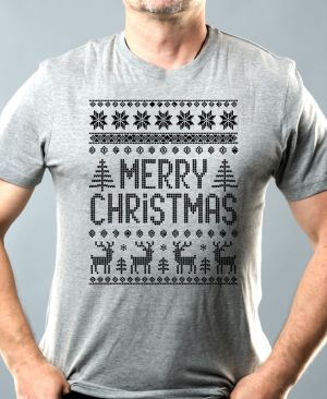 Merry Christmas, černý tisk