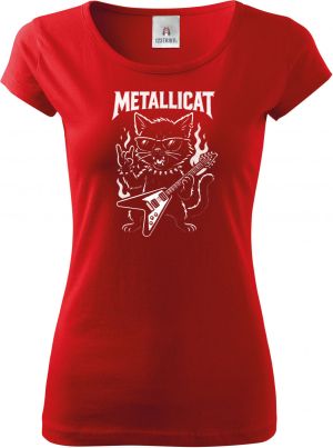 Metallicat – rocková kočka, bílý potisk