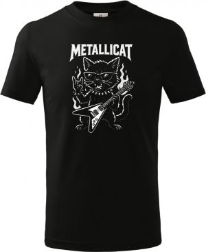 Metallicat – rocková kočka, bílý potisk