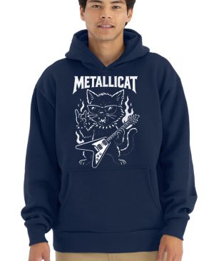 Metallicat – rocková kočka, bílý potisk