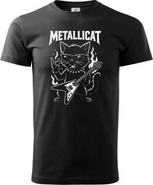 Metallicat – rocková kočka, bílý potisk