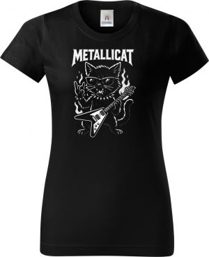 Metallicat – rocková kočka, bílý potisk