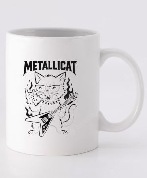 Metallicat – rocková kočka, černý potisk
