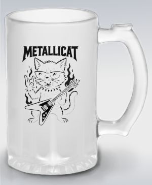 Metallicat – rocková kočka, černý potisk