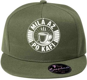 Milá až po kafi, bílý potisk