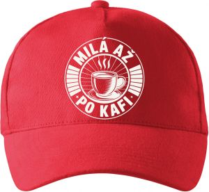 Milá až po kafi, bílý potisk