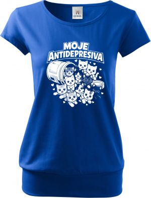 Moje antidepresiva, kočky, bílý potisk