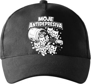 Moje antidepresiva, kočky, bílý potisk