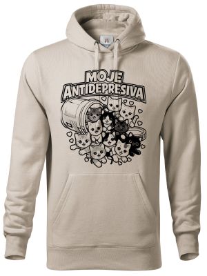 Moje antidepresiva, kočky, černý potisk