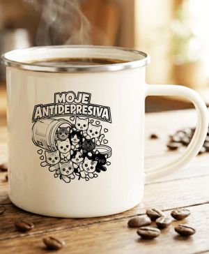 Moje antidepresiva, kočky, černý potisk