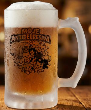 Moje antidepresiva, kočky, černý potisk