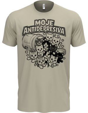 Moje antidepresiva, kočky, černý potisk