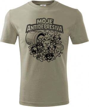 Moje antidepresiva psi, černý potisk