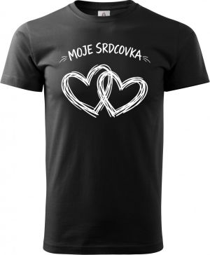 Moje srdcovka, bílý potisk